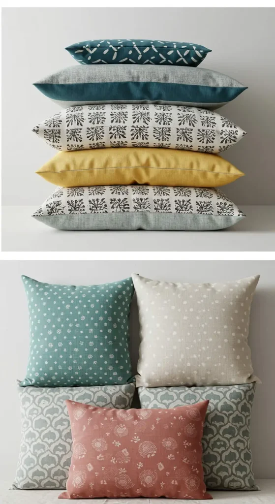 13 Simple Craft Ideas For Room Decor 5 4. Fabric-Decorated Throw Pillows
