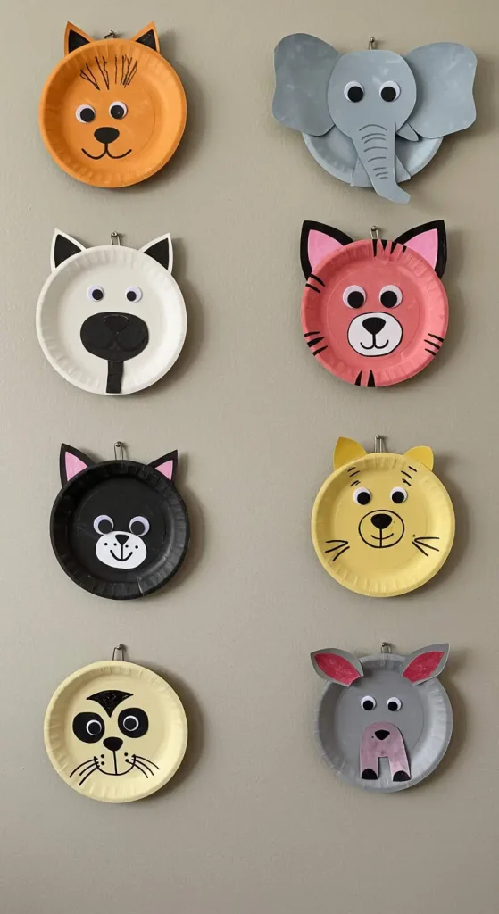 13 Easy Craft Ideas At Home 5 4. Paper Plate Animals