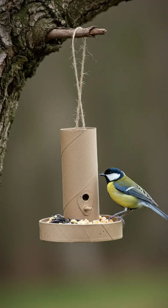 10 Craft Ideas For Paper Towel Rolls 5 4. Paper Towel Roll Bird Feeder