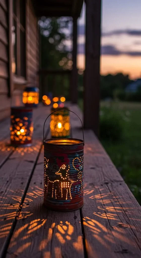 13 Waste Material Craft Ideas 5 4. Tin Can Lanterns