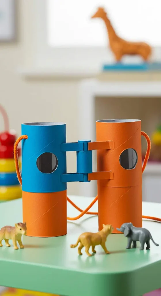 13 Simple Craft Ideas For Kids 5 4. Toilet Paper Roll Binoculars