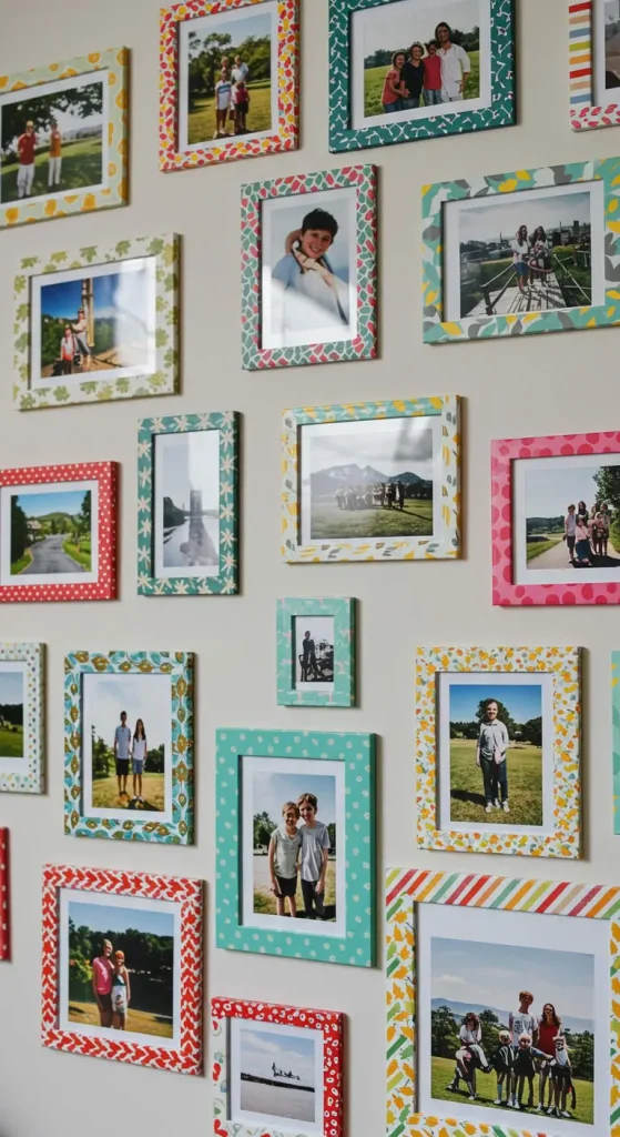 13 Easy Craft Ideas For Room Decor DIY 5 4. Washi Tape Picture Frames
