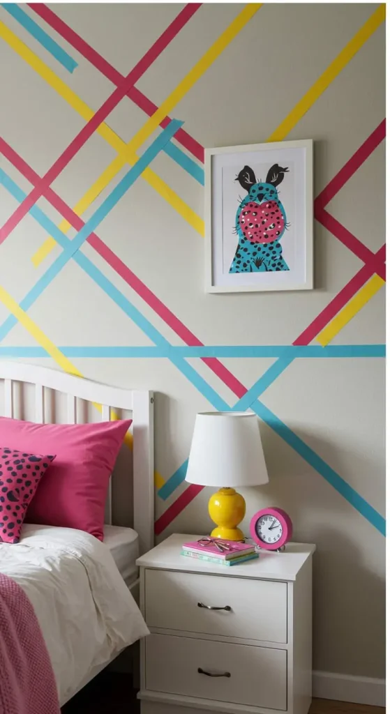 15 Easy Craft Ideas For Teens 5 4. Washi Tape Wall Art