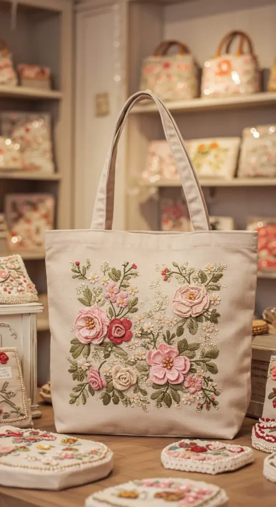 Craft Ideas for Adults To Sell: 11 DIY Crafts You Can Make 7 5. DIY Embroidered Tote Bags