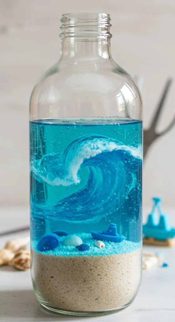 12 Bottle Craft Ideas for Kids 6 5. DIY Ocean in a Bottle