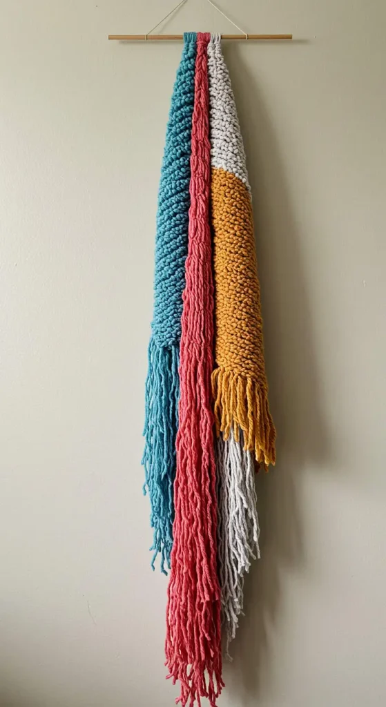 11 Simple Craft Ideas 6 5. Yarn Wall Hanging
