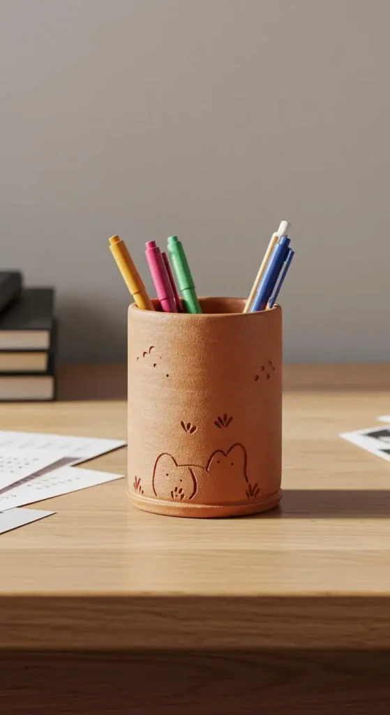 13 Handmade Craft Business Gift Ideas 7 6. Custom Clay Pen Holders