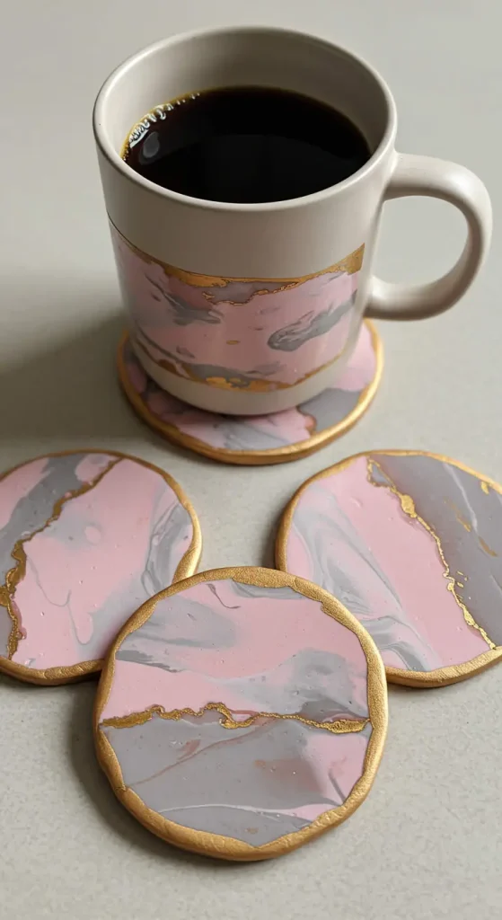 9 Craft Ideas for Adults Creative 7 6. DIY Personalized Clay Coasters