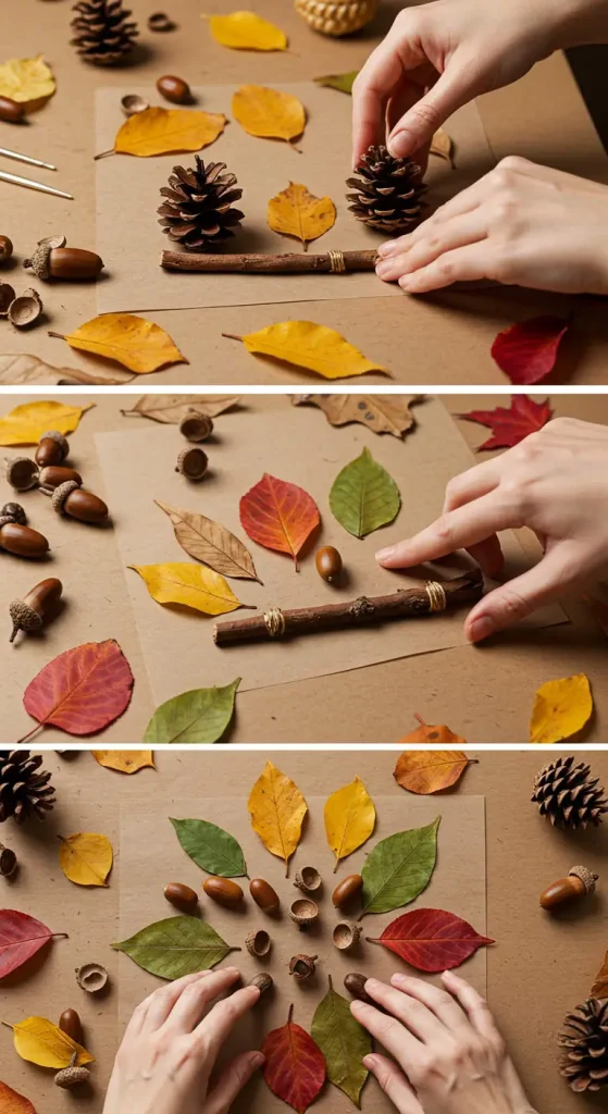 13 Easy Craft Ideas 7 6. Leaf Print Art