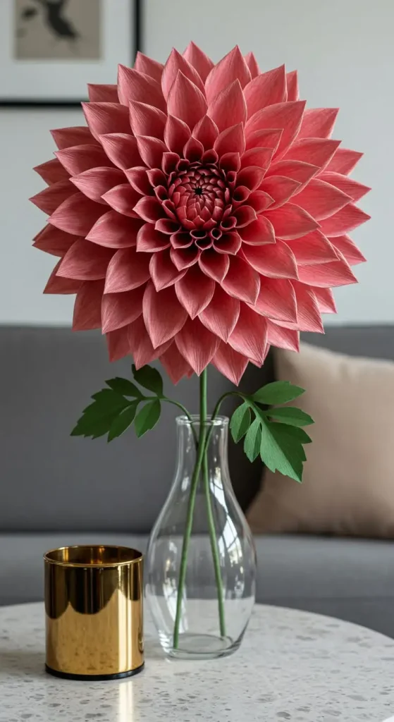 11 Craft Ideas For Paper Flowers 7 6. Paper Dahlia