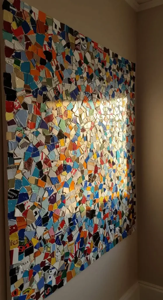 13 Waste Material Craft Ideas Wall Hangings 7 6. Recycled Paper Wall Art