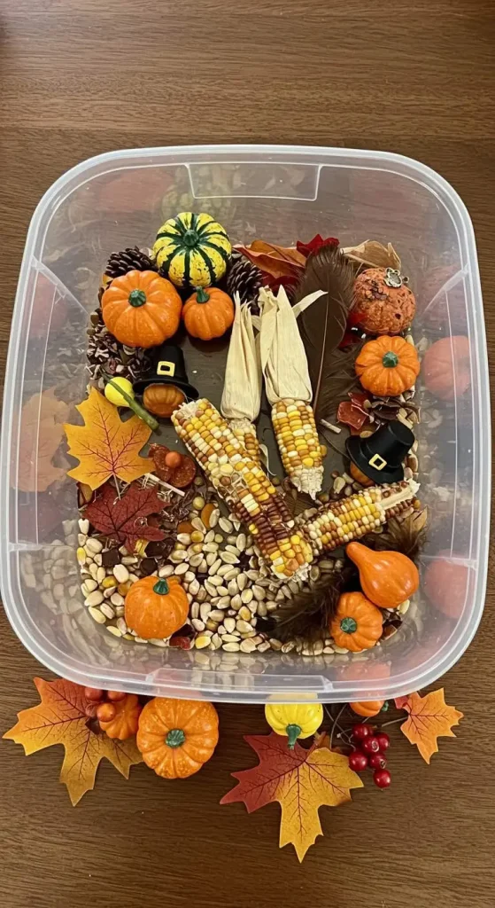 11 Thanksgiving Craft For Babies 7 6. Sensory Turkey Bags