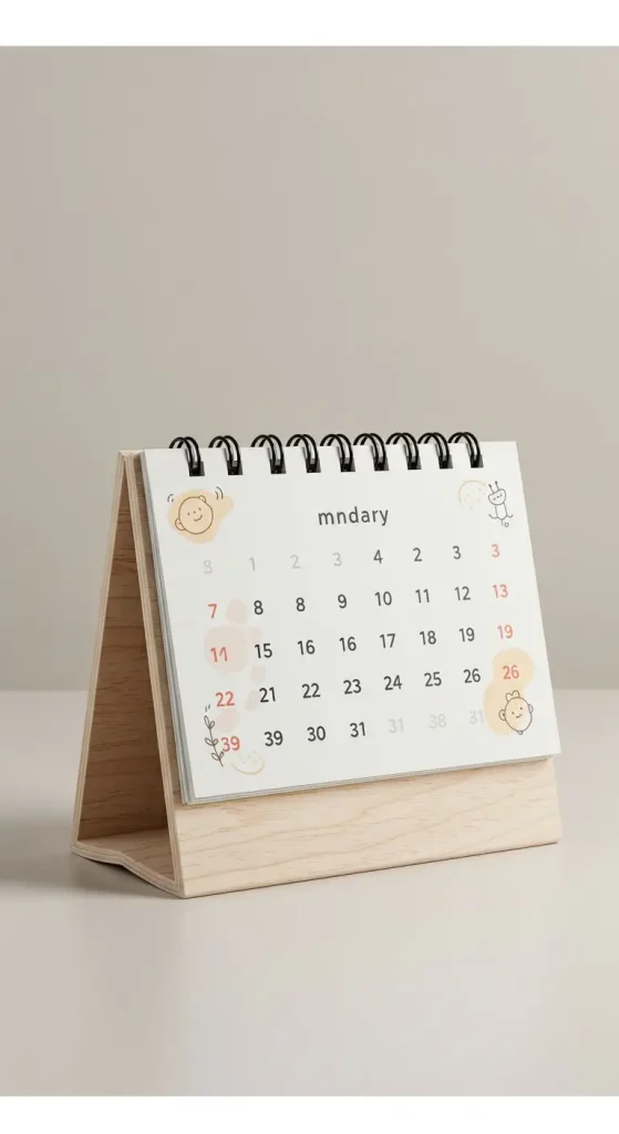 13 Aesthetic Craft Ideas for Study Table 8 7. DIY Desk Calendar