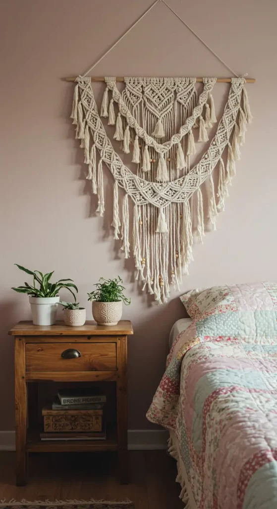 11 Craft Ideas For Teens Aesthetic 8 7. DIY Macramé Wall Hanging
