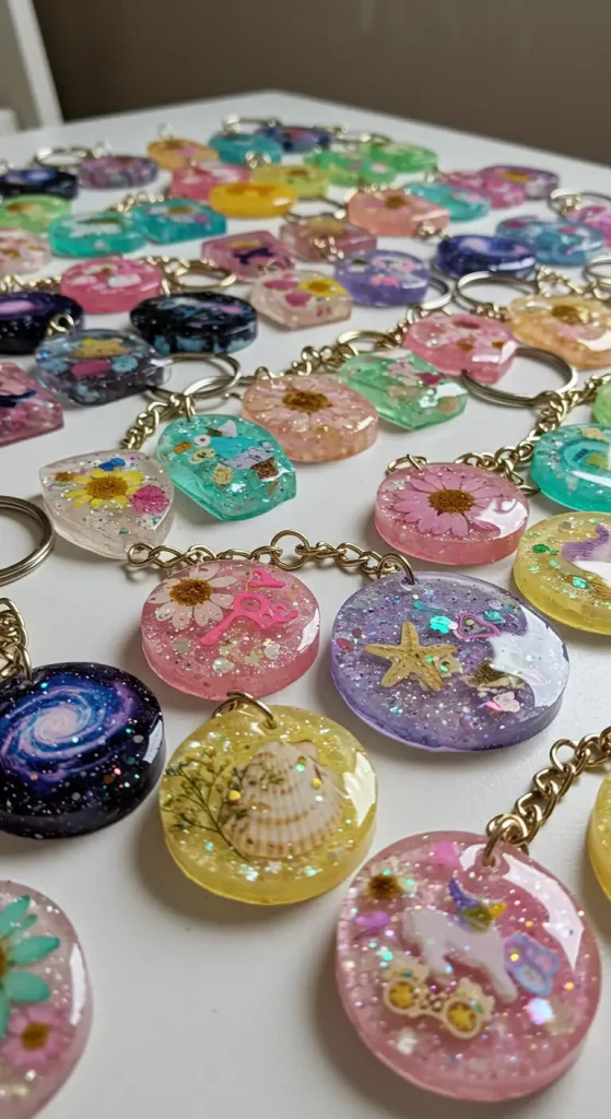 11 Craft Ideas For Teens 8 7. DIY Resin Keychains