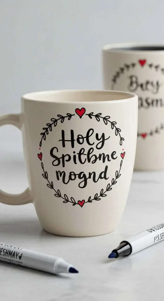 13 Mother's Day Gift Handmade Craft Ideas 8 7. Hand-Decorated Mug