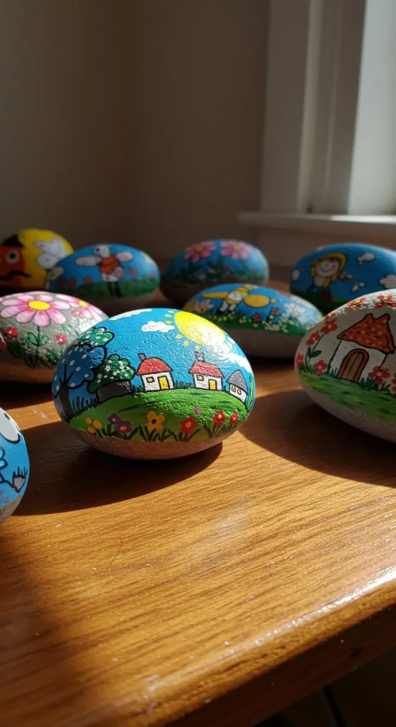 13 Easy Craft Ideas For Room Decor DIY 8 7. Painted Rock Paperweights