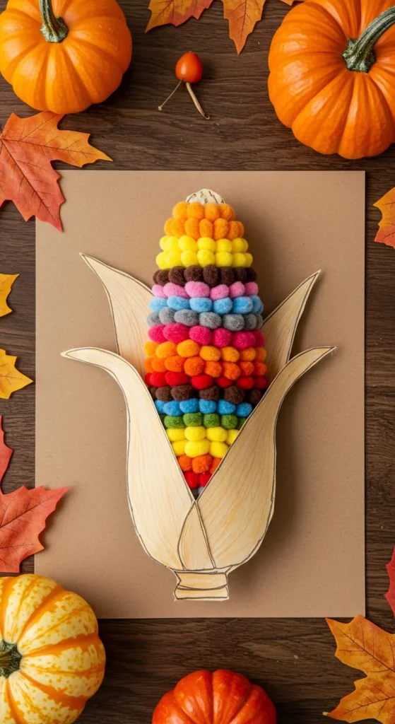 13 Thanksgiving Craft For Kids Elementary 8 7. Paper Corn Mosaic