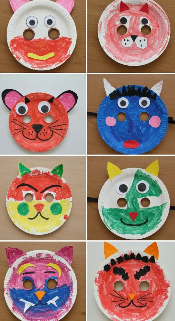 11 Craft Gift Ideas For Kids 8 7. Paper Plate Masks