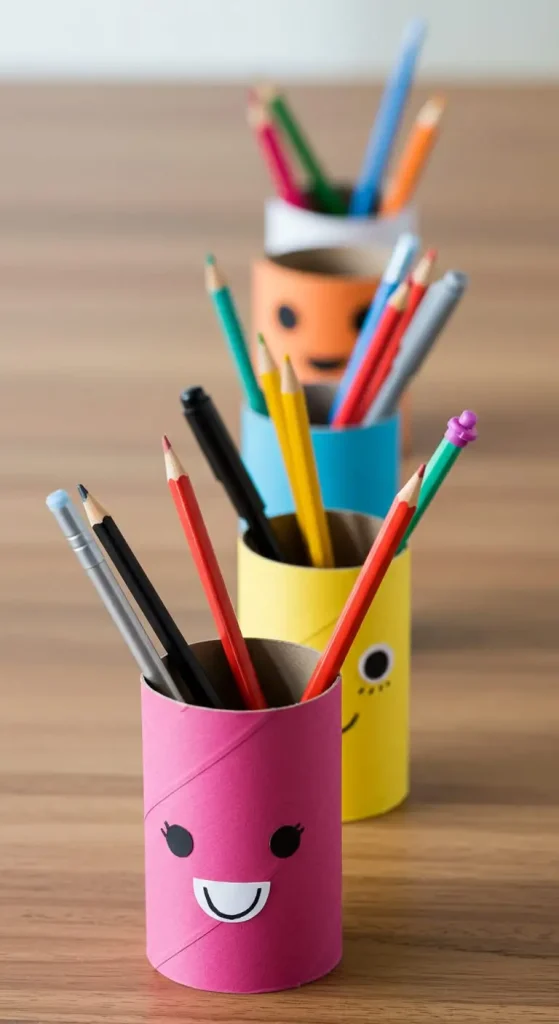 10 Craft Ideas For Paper Towel Rolls 8 7. Paper Towel Roll Pencil Holder