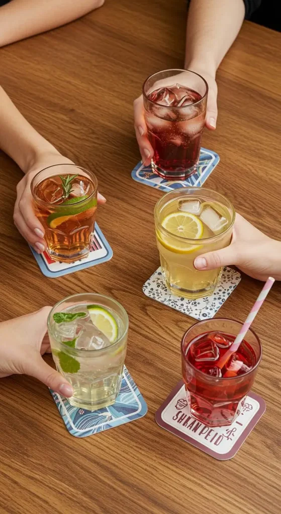 15 Craft Ideas With Paper For Friends 8 7. Personalized Paper Coasters