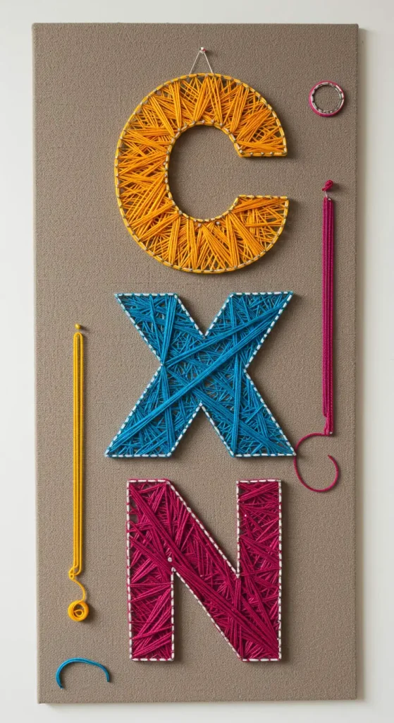 15 Simple Craft Ideas For Kids Creative 8 7. Yarn Art