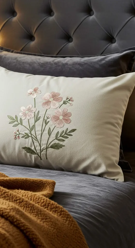 Craft Ideas for Adults Room Decor: 10 DIY Crafts to Make 10 8. DIY Embroidered Pillow Covers
