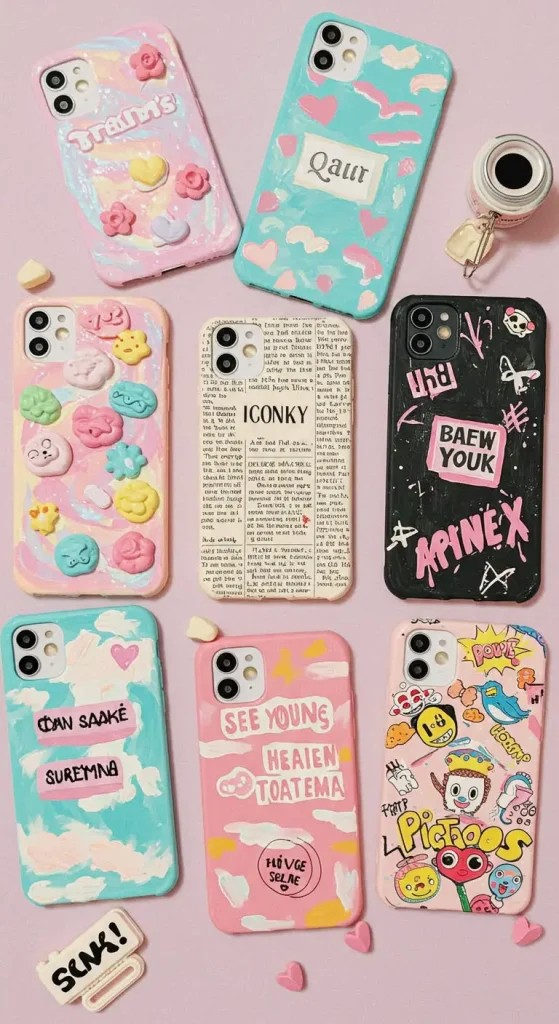 11 Craft Ideas For Teens 9 8. DIY Painted Phone Cases
