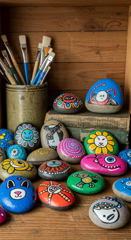13 Easy Craft Ideas At Home 9 8. DIY Painted Rock Decor