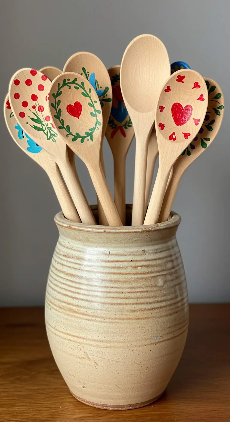 8. DIY Painted Wooden Spoons