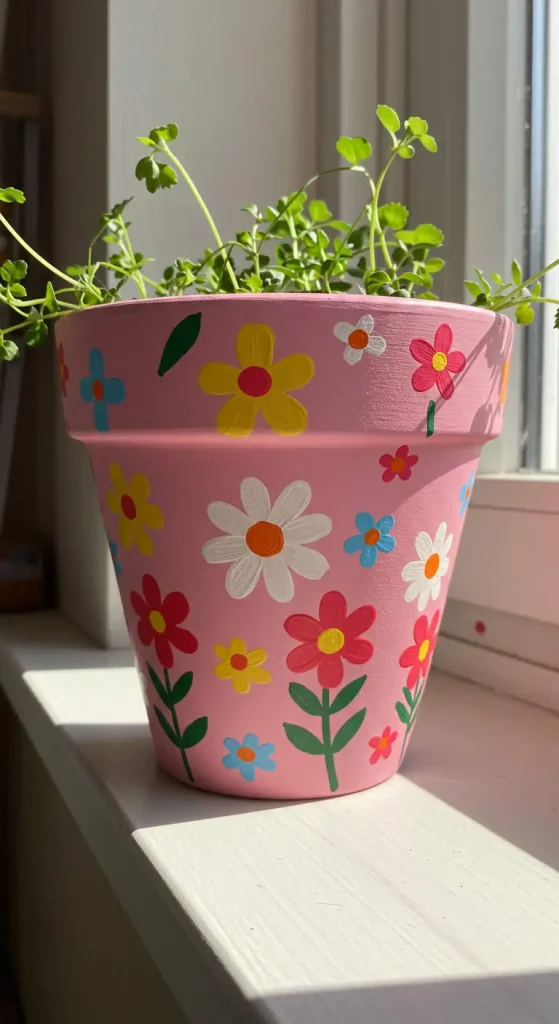 10 Craft Ideas For Teens Easy 9 8. Painted Flower Pots
