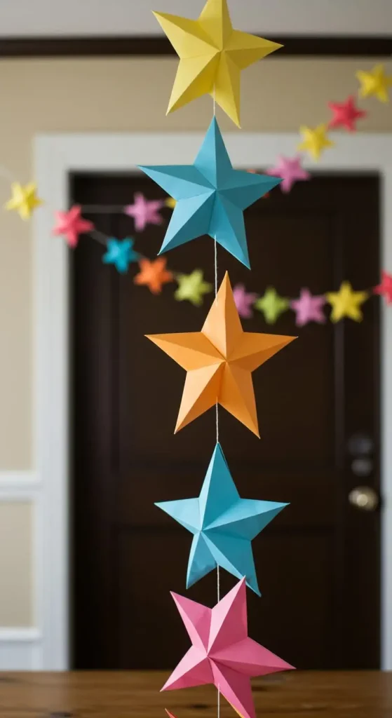 11 Craft Ideas For Paper Stars 9 8. Paper Star Banners
