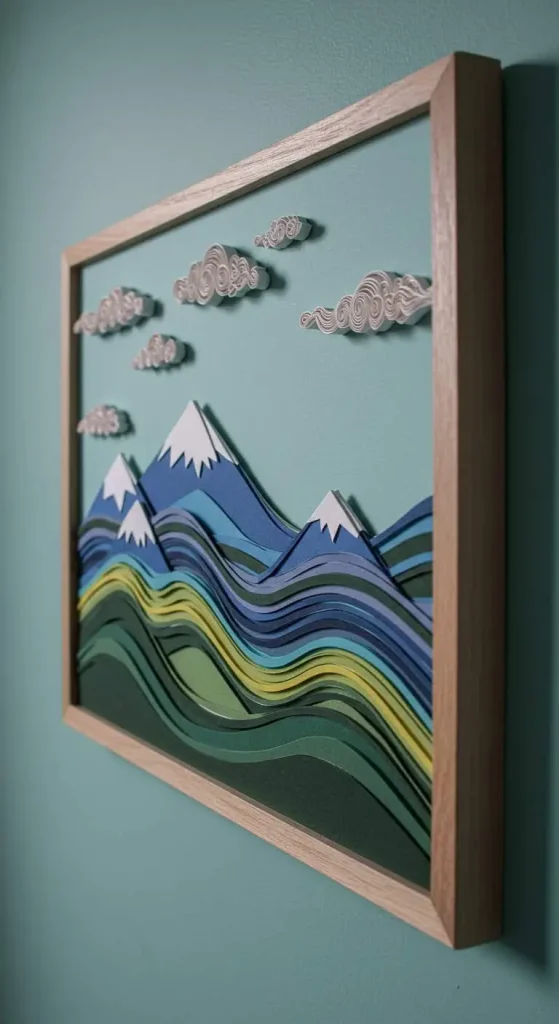 15 Craft Ideas With Paper For Friends 9 8. Paper Wall Art