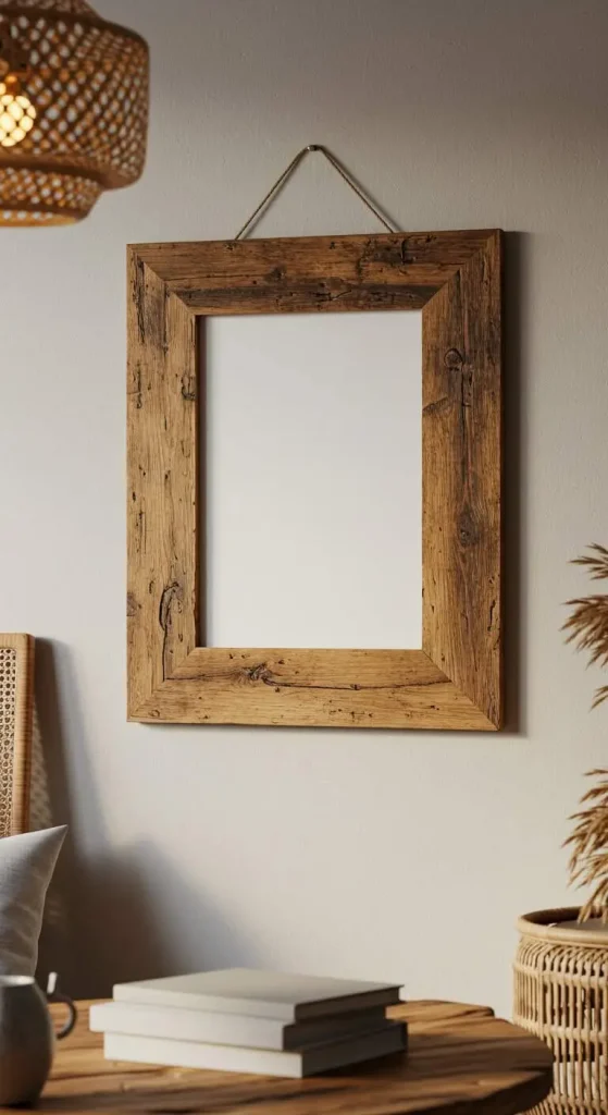 13 Waste Material Craft Ideas Wall Hangings 9 8. Recycled Wood Frame Wall Hanging