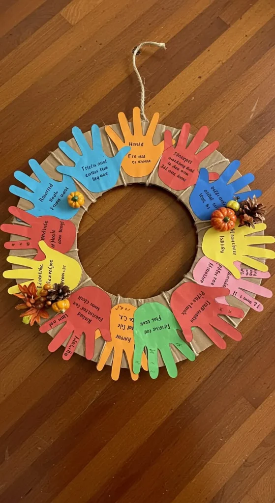 13 Thanksgiving Craft For Kids Elementary 9 8. Thanksgiving Handprint Wreath