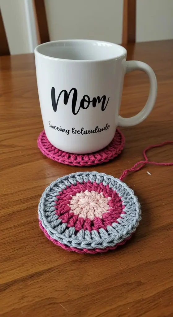13 Mother's Day Gift Handmade Craft Ideas 10 9. Crochet Flowers or Coasters