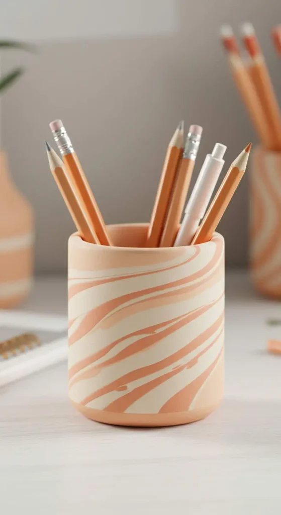 11 Clay Craft Ideas Easy 10 9. DIY Clay Pencil Holders