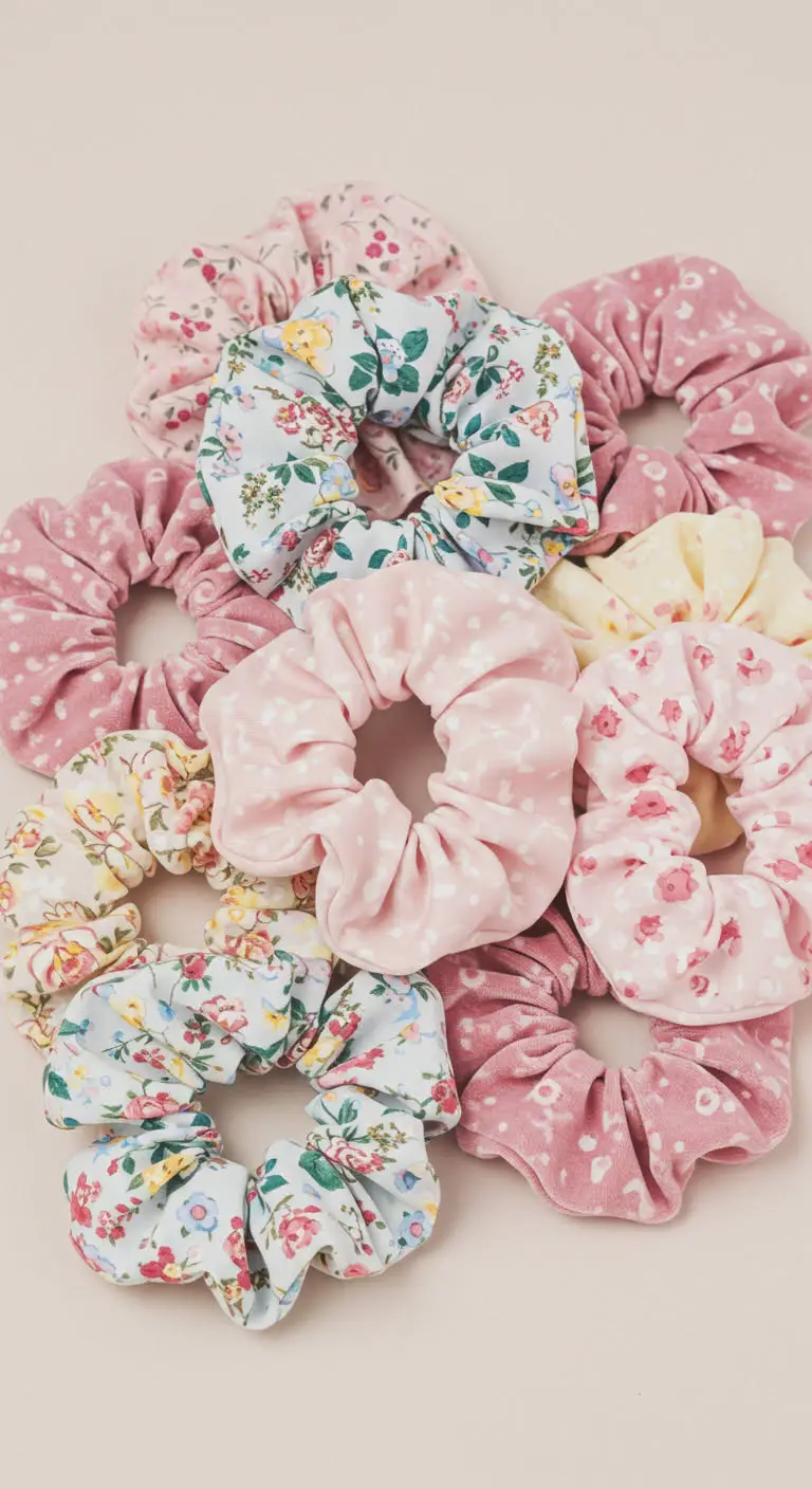 9. DIY No-Sew Fabric Scrunchies