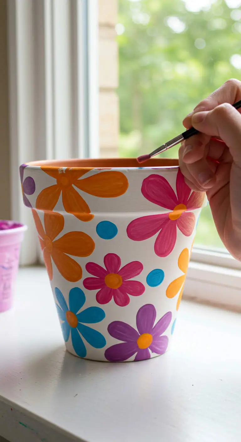 9. DIY Painted Flower Pots