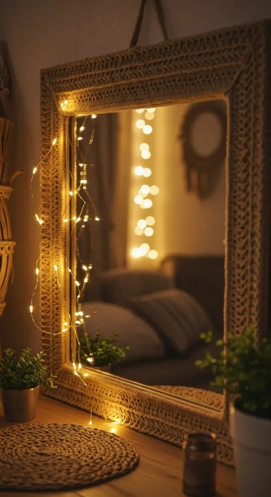 11 Aesthetic Craft Ideas for Wall 10 9. DIY Wall Hanging Mirror Frame