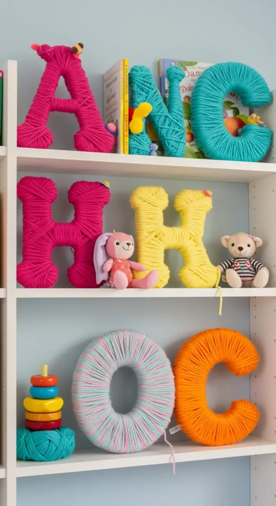 10 Craft Ideas for Kids Creative 10 9. DIY Yarn-Wrapped Letters