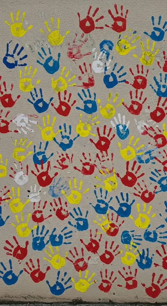 15 Friend Craft Ideas For Kids 10 9. Handprint Art