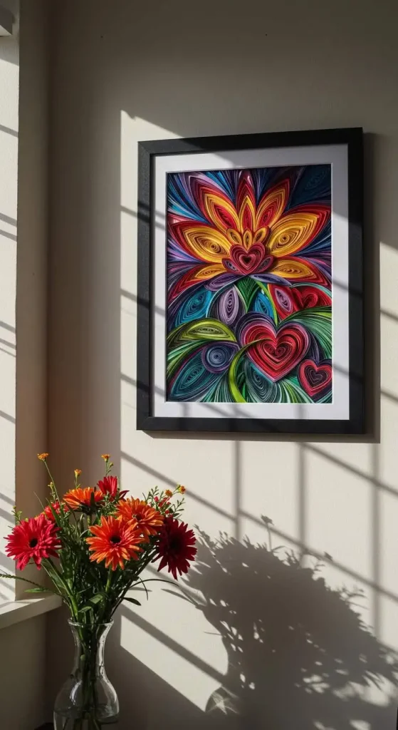 13 Craft Ideas With Paper For Gift 10 9. Paper Wall Art