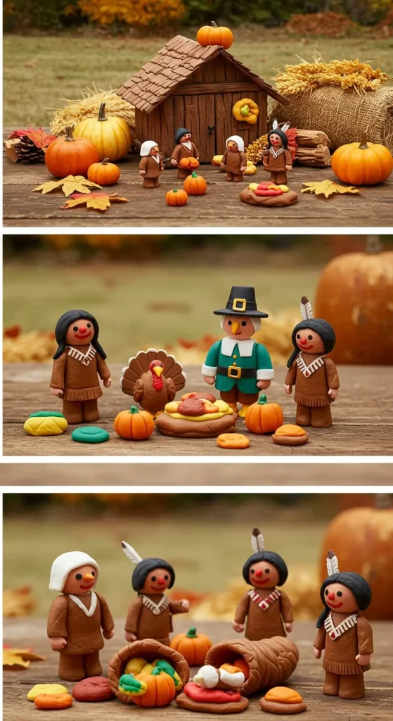 13 Thanksgiving Craft For Kids Elementary 10 9. Pilgrim and Native American Paper Dolls