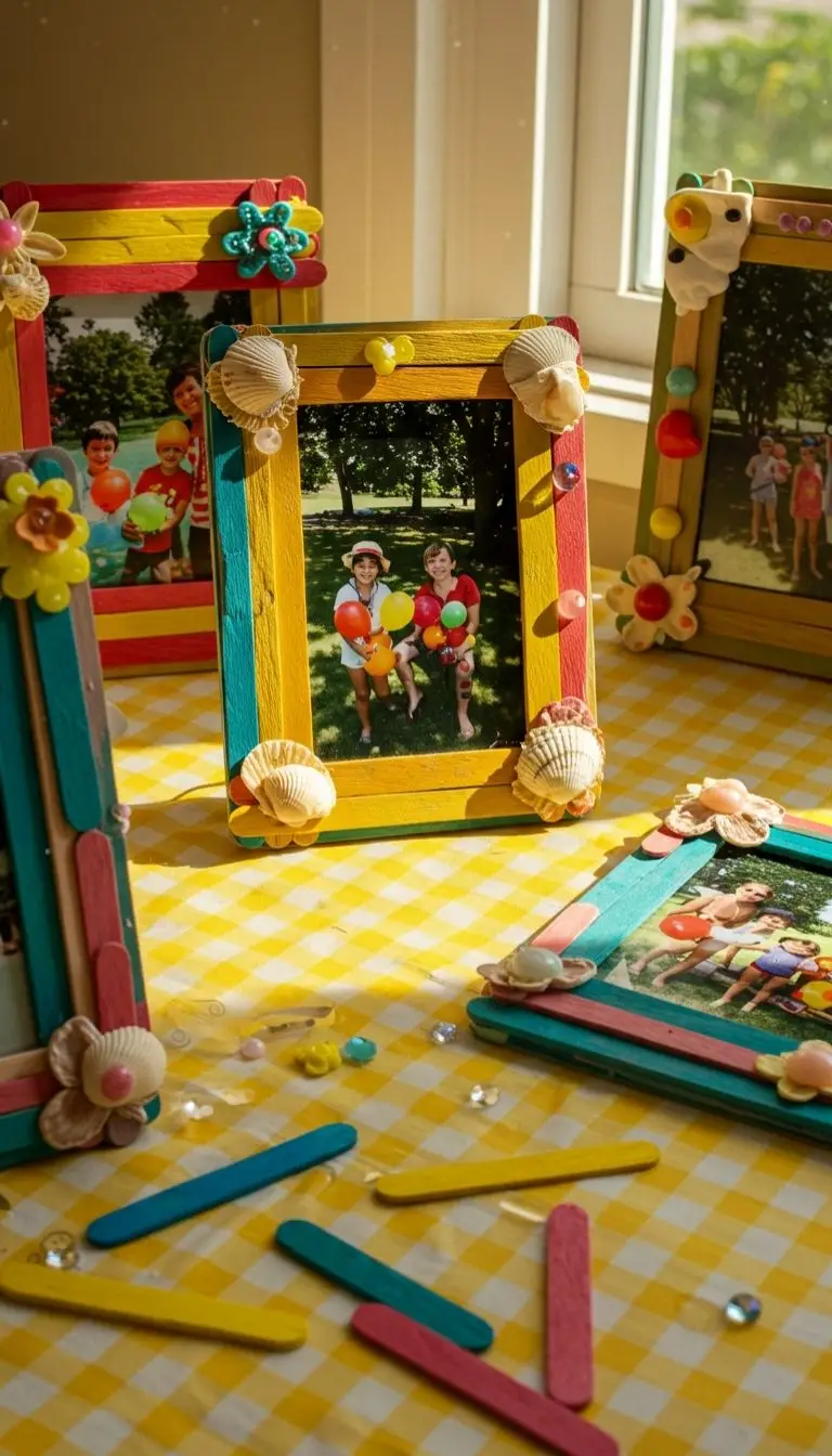 11 Craft Ideas For Teens Summer 12 DIY Popsicle Stick Photo Frames