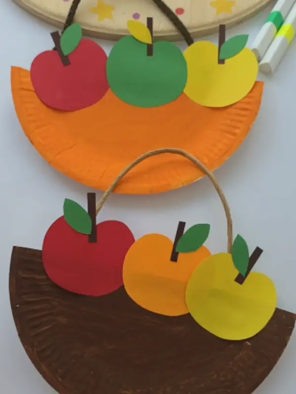 Paper Plate Apple Baskets