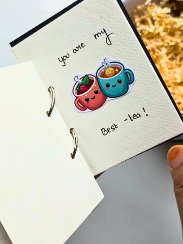 17 Easy Best Friend Craft Ideas Your Bestie Will Actually Keep 6 Ring Bound Mini Book of Friendship Puns