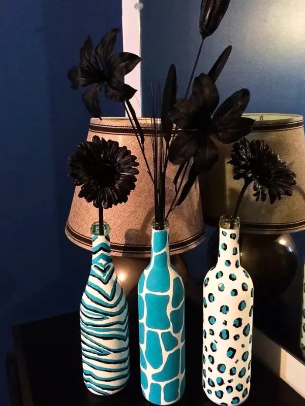 Animal Print Bud Vases in Two Colors