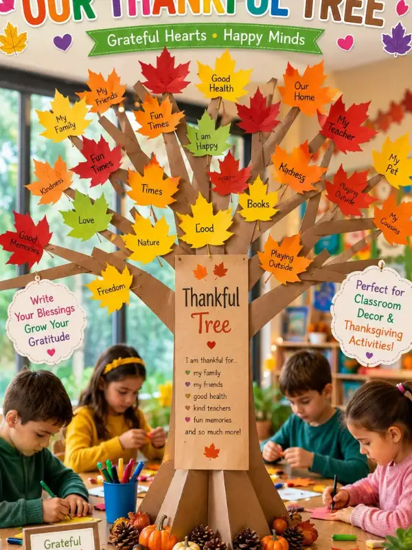 Cardboard Family Thankful Tree