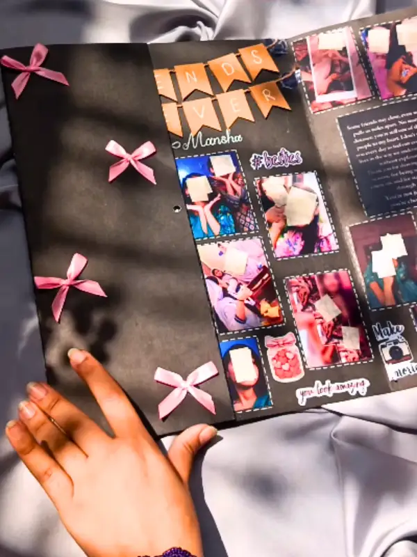 17 Easy Best Friend Craft Ideas Your Bestie Will Actually Keep 2 Friends Forever Photo Scrapbook With Pink Bows